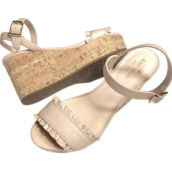 kate spade | Shoes | Kate Spade Tomas Ruffle Platform Wedge Sandals |  Poshmark